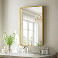 VooBang Bathroom Mirror 20x30 inch, Modern Round Corner Bathroom Vanity Mirror by VooBang