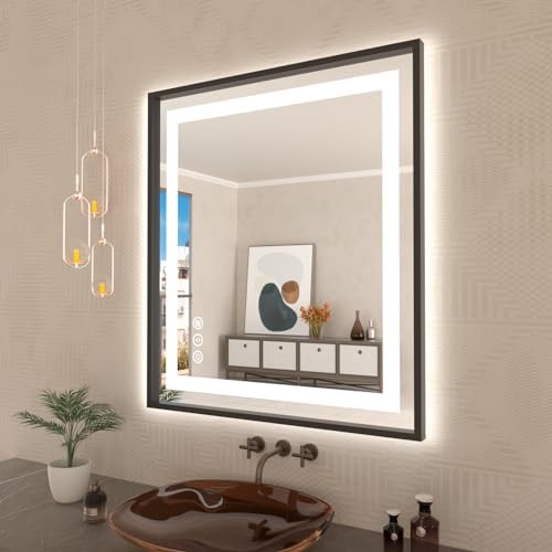 Amorho 36"X32" LED Bathroom Mirror by Amorho