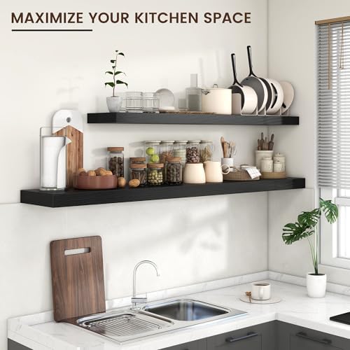 55" Wide x 10" Deep Floating Shelves - Image 5