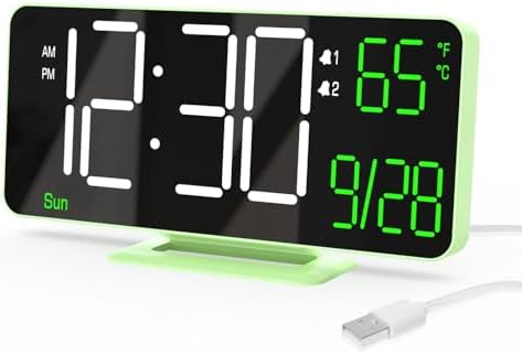KOSUMOSU Small Digital Clock, 6.7in Alarm Clocks by KOSUMOSUTECHNOLOGY