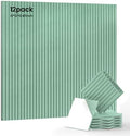 12 Pack Self-Adhesive Acoustic Wall Panels, 12 Inch-Turquoise by 100PolyesterAcousticPanel