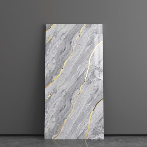 Haimin 3D Wall Panels Peel and Stick Marble Tile Look 10 Pack Waterproof by HaiminHomeDecorWallpaper