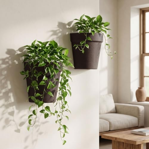 Asnext 2 Pack Indoor Wall Planter, 7.5 Inch Wall Planter Pot - Image 3