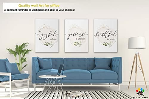 Office Wall Art-3 Panel Motivational Wall Art, Inspirational Quotes Canvas Art - Image 2