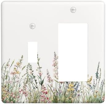 Outlet Covers Boho Wildflower Green Leaves Rustic Floral Botanical 1 Toggle 1 by Lightswitchcovers