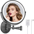 FASCINATE 8" Rechargeable Wall Mounted Makeup Mirror by FASCINATE