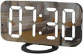 SZELAM Digital Clock Large Display, LED Alarm Electric Clocks Mirror Surface by SZELAM