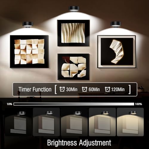 Xuolder Picture Lights for Wall, 2000mAh Rechargeable Battery Poster Lights LED - Image 3
