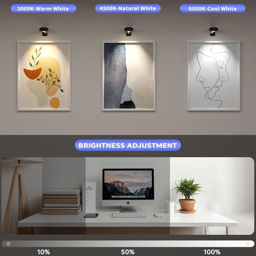 Picture Lights for Wall 3 Pcs, Rechargeable Battery Operated Magnetic Wall - Image 5