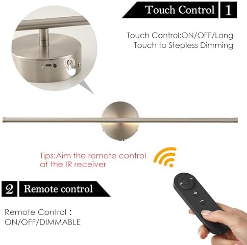 KARTOOSH Battery Operated Wall Sconces Set of Two Wireless Wall Lights - Image 4