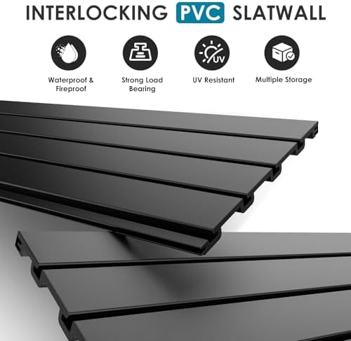 Brakki Slat Wall Paneling 4x4 Ft, Slatwall Garage Organizer Storage System - Image 3