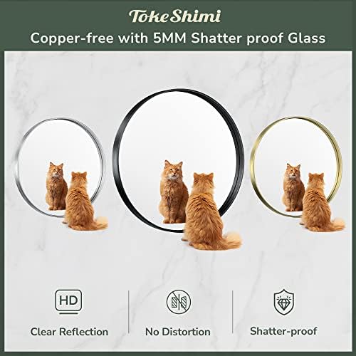 TokeShimi Round Gold Mirror 36 Inch Round Bathroom Mirror - Image 4