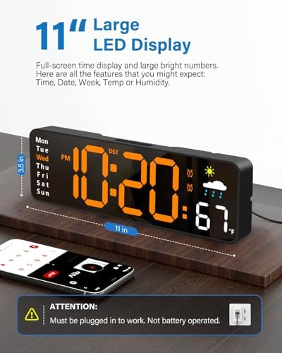 Digital Wall Clock, Digital Clock Large Display - Image 2