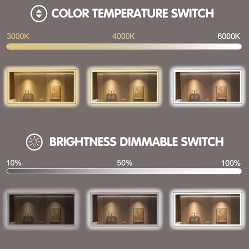 40x36 Inch LED Bathroom Mirror - Image 4