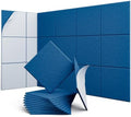 Square Acoustic Panels, 12 Pack Self-Adhesive Sound Panels by UNECHOACOUSTIC