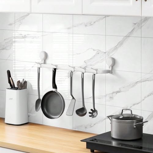 Chejiaye 22pcs Marble Peel and Stick Backsplash Waterproof Washroom Wall Panels - Image 3