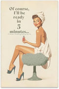 noxozoqm Boho Sage Green Bathroom Poster Vintage 70s Pin Up Girl Wall Art Of by Unknown