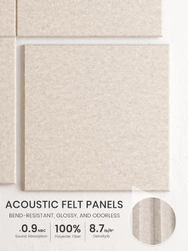 Bumusty 48"x 36" Large Felt Bulletin Board Tiles - Image 3