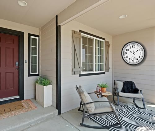 JENLYSTIME 12 Inch Indoor/Outdoor Retro Waterproof Wall Clock - Image 6