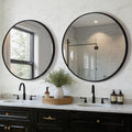 TRAHOME Black Round Bathroom Mirror, 2 Pack 30” Vanity Circle Wall Mirror by TRAHOME