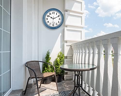 zyzamay 12 Inch Indoor Outdoor Battery Operated Wall Clocks - Image 5
