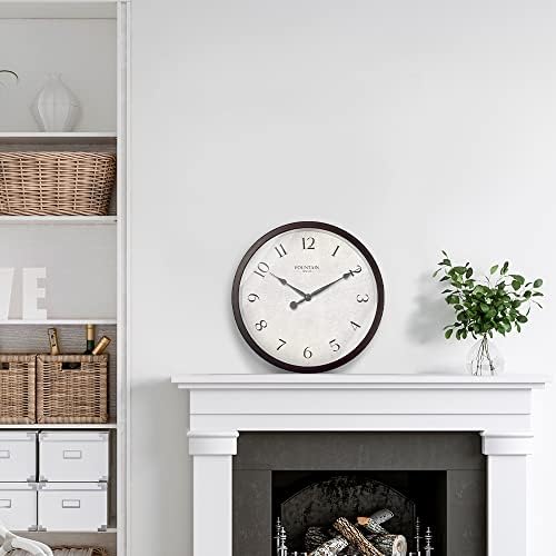 10" Silent Modern Farmhouse Wall Clock, Oil Rubbed Bronze - Image 5