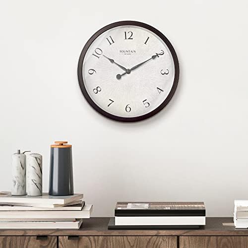10" Silent Modern Farmhouse Wall Clock, Oil Rubbed Bronze - Image 4