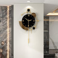 Large Modern Gold Metal Pendulum Wall Clock by CreativeClock