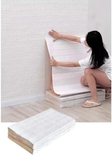 Waterproof Wall Panels 27.5" x 393" Faux Brick Wallpaper Peel and Stick Art - Image 6