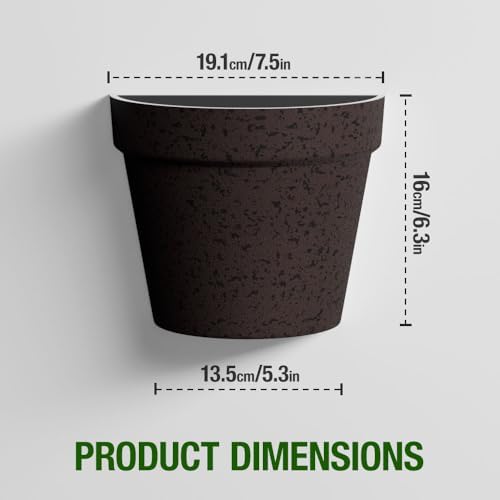 Asnext 2 Pack Indoor Wall Planter, 7.5 Inch Wall Planter Pot - Image 5