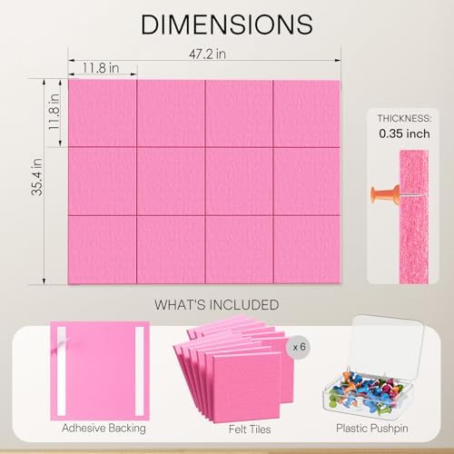 MaxGear Felt Bulletin Board 48" x 36" - Image 3