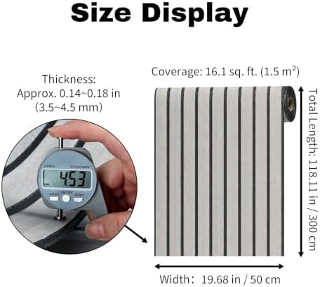 3D Wall Panels, Wood Grain Wall Stickers, 19.7" x 118.1" - Image 6