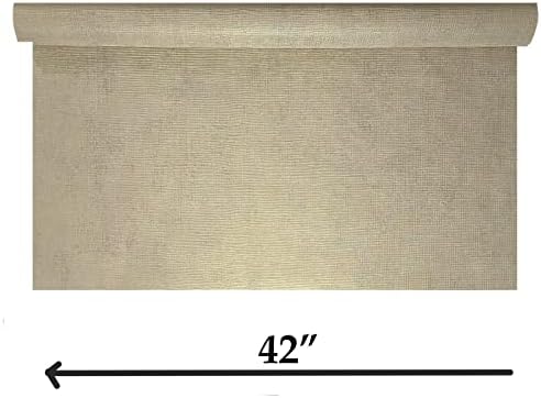 Embossed Gold Brass Metallic Faux sisal grasscloth Woven Textured Wallpaper roll - Image 3