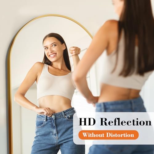 DUMOS 64"x21" Arched Full Length Floor Mirror, Full Body Mirror - Image 3