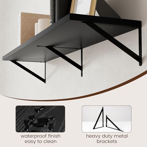 Axeman Floating Shelves for Wall Black- 48 Inch Wide x 12 Inch Deep Wall - Image 5