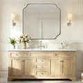 ANDY STAR 36x40 Inch Brushed Nickel Mirror, Large Bathroom Mirrors, Modern by ANDYSTAR
