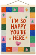 madalo I'm so Happy You're Here Wall Art Poster Hanger Frame, kids Welcome Sign by Unknown