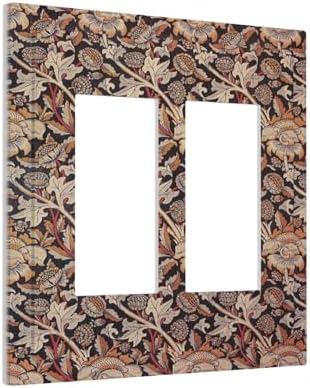 Decorative Outlet Covers Vintage William Morris Floral Plants 2 Gang Double - Image 2