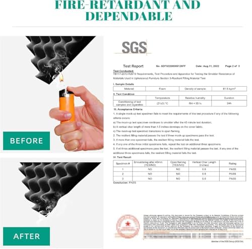 Sound Proof Foam Panels for Walls, High-Density Egg Crate Acoustic Foam for - Image 3