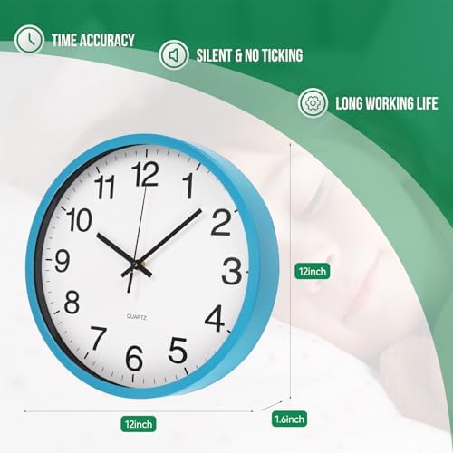 Wall Clock Non-Ticking Silent Quartz Movement Decor Clock Modern Simple Style - Image 3