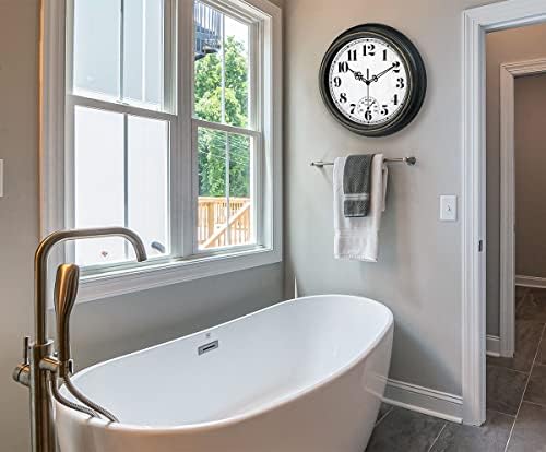 zyzamay 12 Inch Indoor Outdoor Clocks, Waterproof Wall Clock - Image 6
