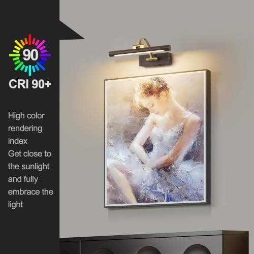 Tassuowell LED Picture Lights for Wall Rechargeable, Battery Operated Art Light - Image 3