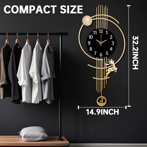 Large Wall Clocks for Living Room, Silent Non Ticking Battery Operated - Image 6