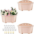 ORIMERC 9.8 inch Wood Imitated Wall Planter Pots by OrimercGarden