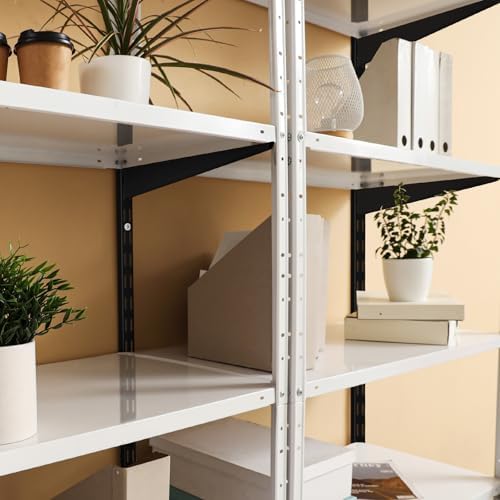 Colingmill 8 Pcs Black Twin Rail Upright Wall Shelving System 25 Inch - Image 6