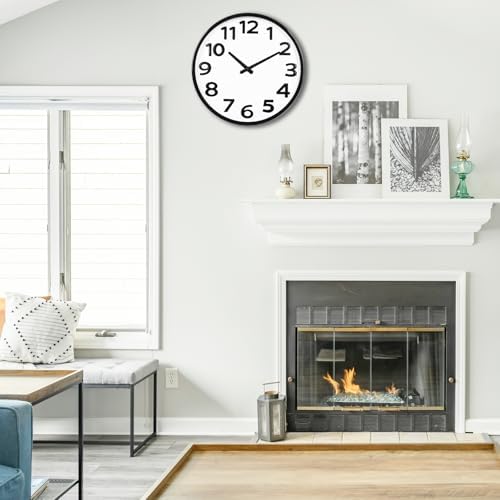 16 Inch Wall Clock Battery Operated Silent Analog Quartz Round Clock - Image 4