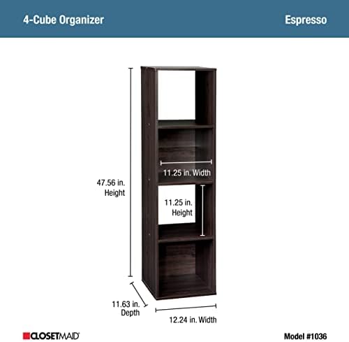 ClosetMaid Cubeicals 4 Cube Storage Shelf Organizer, Vertical or Horizontal - Image 3