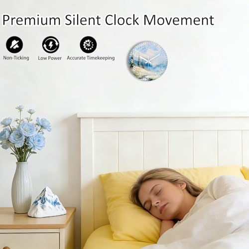 12 Inch Silent Wall Clock Non Ticking, Wall Clocks Battery Operated Analog Clock - Image 4