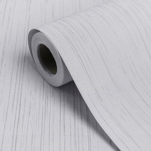 White Grasscloth Peel and Stick Wallpaper Texture Contact Paper A Set of 15.7" by Biyoeepeelstickwallpaper