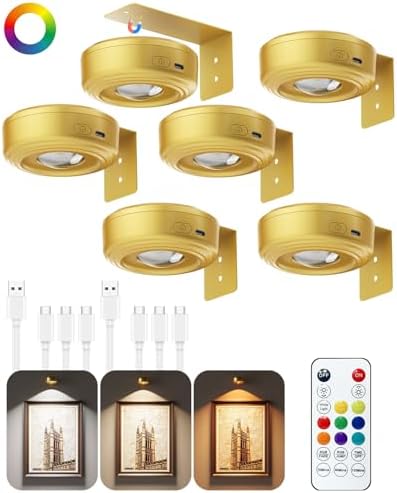 3.3" Picture Lights for Wall Spotlight, 2000mAh Rechargeable by Skairipa